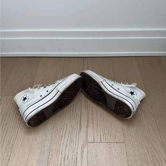 White converse platform high tops - Picture 2 of 9